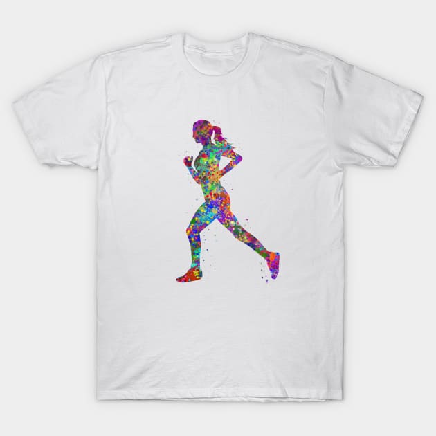 Runner girl T-Shirt by Yahya Art